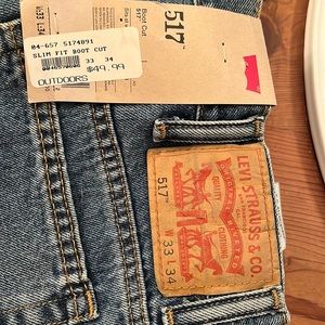Levi’s 517 jeans. Never worn. Tags still on them.